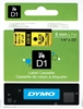 Picture of Dymo D1 6mm Black/Yellow labels 43618