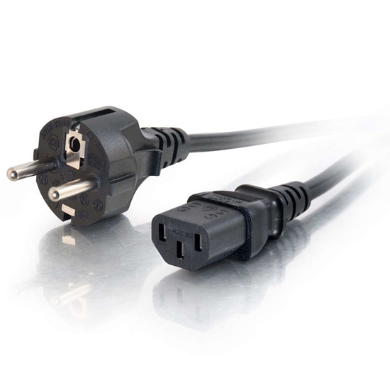 Picture of C2G 2m 16 AWG European Power Cord (IEC320C13 to CEE7/7)