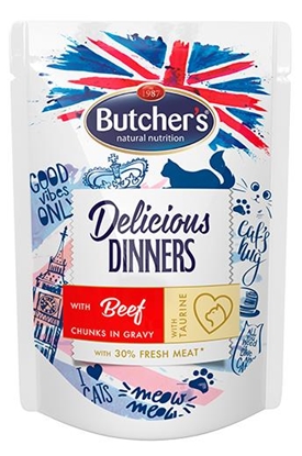 Picture of BUTCHER'S Delicious Dinners with Beef - wet cat food - 100 g
