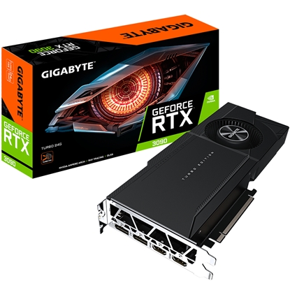 Изображение Gigabyte GV-N3090TURBO-24GD graphics card NVIDIA GeForce RTX 3090 24 GB GDDR6X