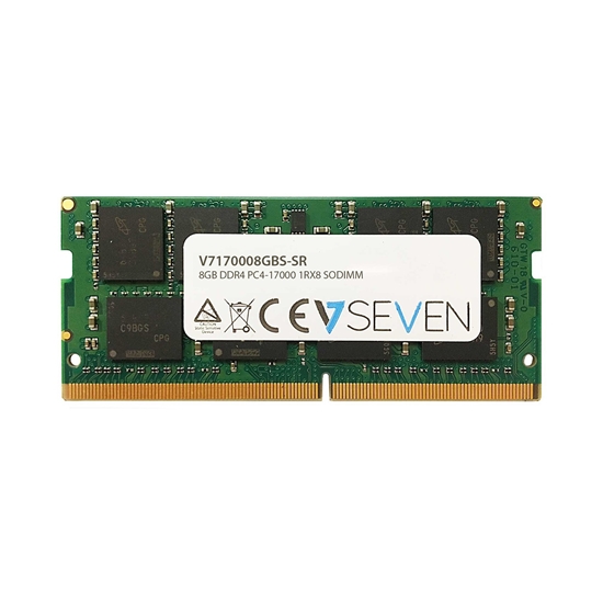 Изображение V7 8GB DDR4 PC4-17000 - 2133MHz SO-DIMM Notebook Memory Module - V7170008GBS-SR