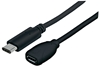 Изображение Manhattan USB-C to Micro-USB Cable, 15cm, Male to Female, 480 Mbps (USB 2.0), Hi-Speed USB, Black, Lifetime Warranty, Polybag