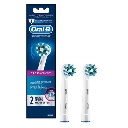 Attēls no Oral-B | Toothbrush replacement | EB50-2 Cross Action | Heads | For adults | Number of brush heads included 2 | Number of teeth brushing modes Does not apply