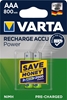 Picture of 1x2 Varta Rechargeable Accu AAA Ready2Use NiMH 800 mAH Micro