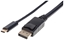 Attēls no Manhattan USB-C to DisplayPort Cable, 4K@60Hz, 2m, Male to Male, Black, Equivalent to CDP2DP2MBD, Three Year Warranty, Polybag