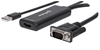 Изображение Manhattan VGA and USB-A to HDMI Converter, Analog VGA Video and USB Audio to Digital HDMI Signal, 1920x1080, 1080p@60Hz, 24-bit colour, 1.65 Gbps / 165 MHz, Three Year Warranty, Blister