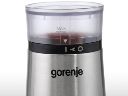 Attēls no Gorenje | Coffee grinder | SMK150E | 150 W | Coffee beans capacity 60 g | Lid safety switch | Stainless steel