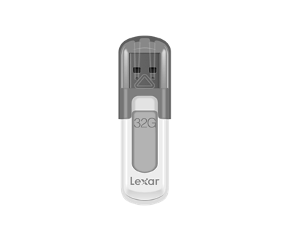 Attēls no Lexar | Flash drive | JumpDrive V100 | 32 GB | USB 3.0 | Grey