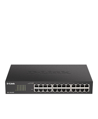 Attēls no D-Link DGS-1100-24V2 network switch Managed L2 Gigabit Ethernet (10/100/1000) 1U Black