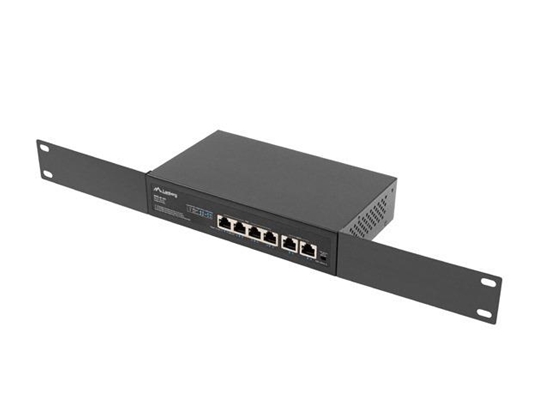 Изображение Lanberg Switch PoE+ Rack 10"/19" RSFE-4P-2FE-60