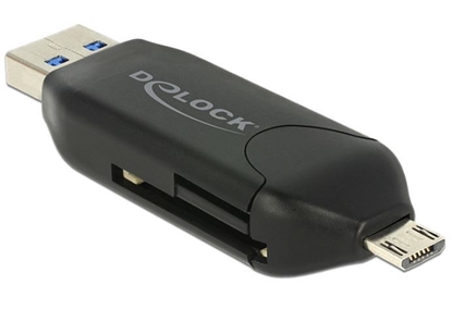 Attēls no Delock Micro USB OTG Card Reader + USB 3.0 A male