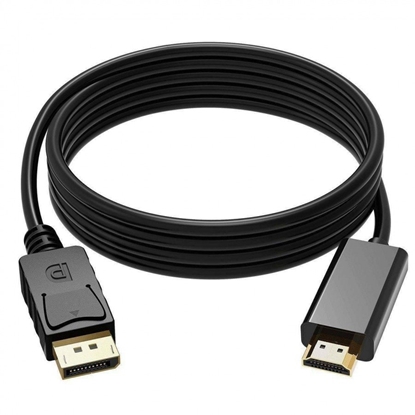 Attēls no RoGer DisplayPort to HDMI cable / 4K x 2K / 1.8M / Black