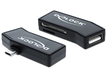 Attēls no Delock Micro USB OTG Card Reader + 1 x USB port