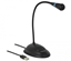 Изображение Delock USB Gooseneck Microphone with base and mute + on / off button