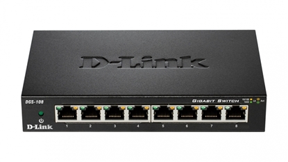 Attēls no D-Link DGS-108GL Unmanaged Gigabit Ethernet (10/100/1000) Black