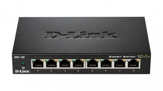 Picture of D-Link DGS-108GL Unmanaged Gigabit Ethernet (10/100/1000) Black