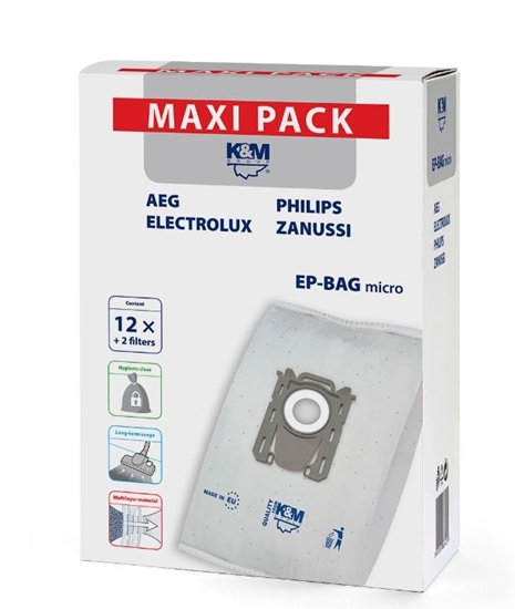 Picture of Worki do odkurzacza 12 + 2  EP-BAG micro MAXI PACK