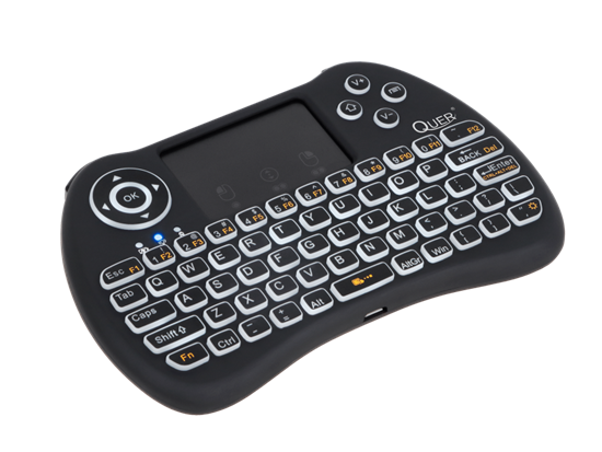 Изображение Quer Mini Q5 Wireless Keyboard For PC / PS4 / XBOX / Smart TV / Android + TouchPad (With Backlight)