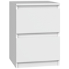 Picture of Topeshop M2 BIEL nightstand/bedside table 2 drawer(s) White