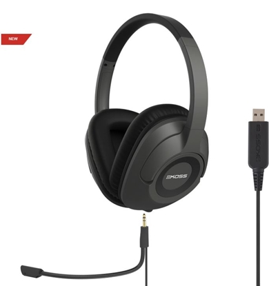 Attēls no Koss | Headphones | SB42 USB | Wired | On-Ear | Microphone | Black/Grey
