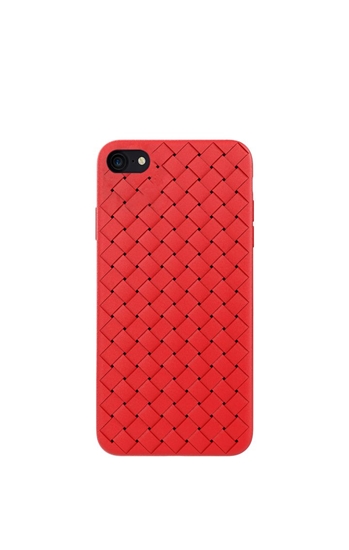 Изображение Devia Woven Pattern Design Soft Case iPhone SE2 red