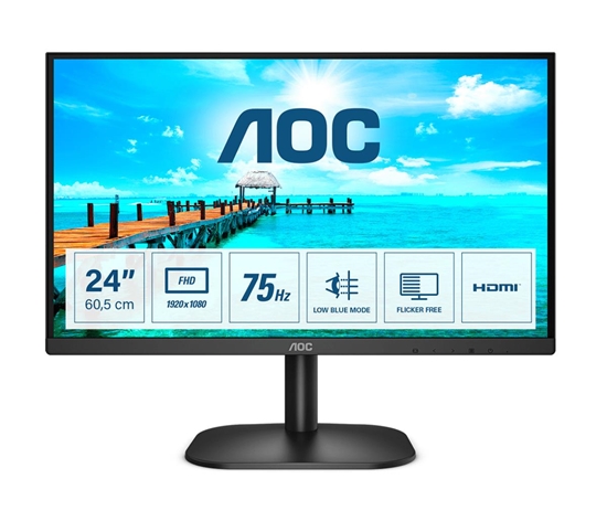 Изображение AOC B2 24B2XHM2 computer monitor 60.5 cm (23.8") 1920 x 1080 pixels Full HD LCD Black