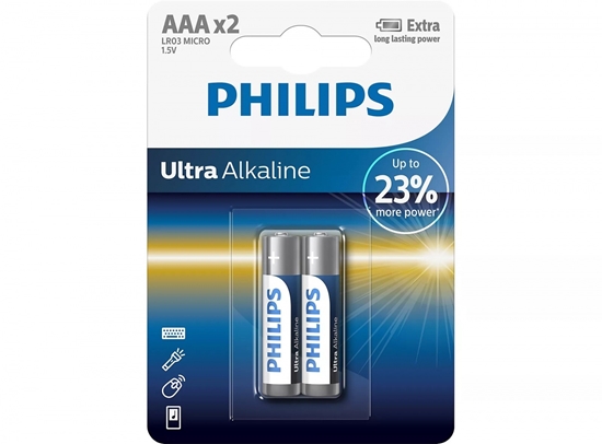 Picture of 1x2 Philips Ultra Alkaline AAA Batterie