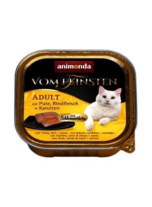 Picture of ANIMONDA Vom Feinsten Adult Turkey, beef and carrots - wet cat food - 100g