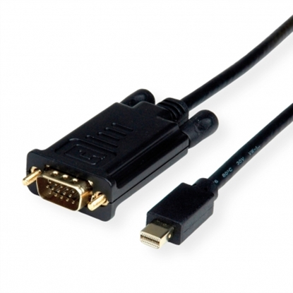 Изображение VALUE Cable MiniDisplayPort - VGA, Mini DP M - VGA M, black, 1.5 m