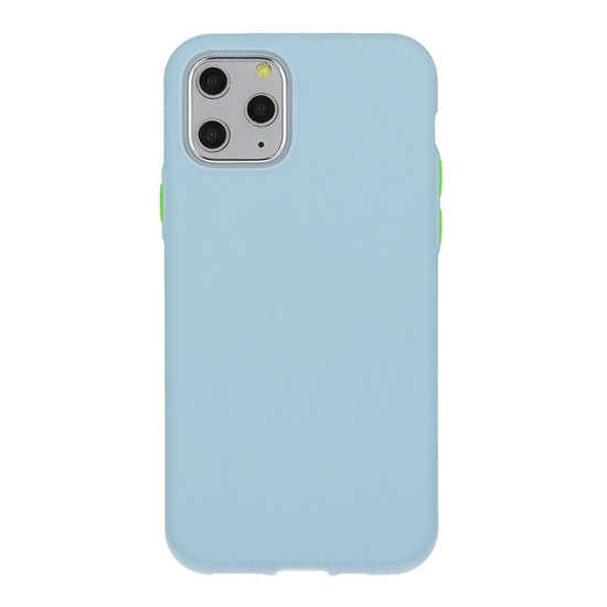 Picture of Mocco Soft Cream Silicone Back Case for Apple iPhone 12 Mini Blue