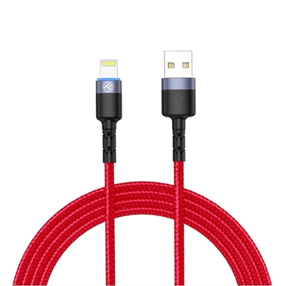 Attēls no Tellur Data Cable USB to Lightning with LED Light 3A 1.2m Red