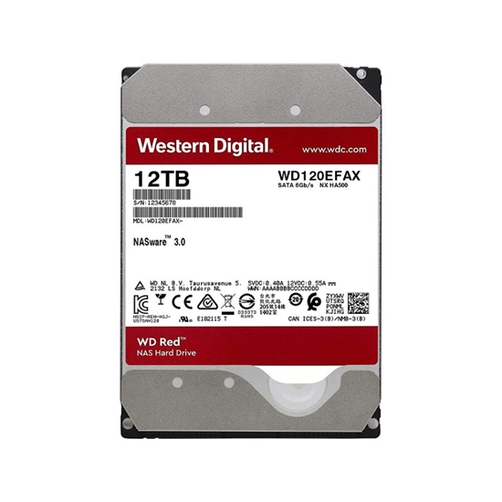 Изображение HDD|WESTERN DIGITAL|Red Plus|12TB|SATA 3.0|256 MB|7200 rpm|3,5"|WD120EFBX