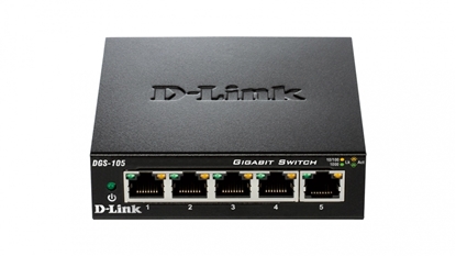 Attēls no D-Link DGS-105GL/E network switch Unmanaged Gigabit Ethernet (10/100/1000) Black