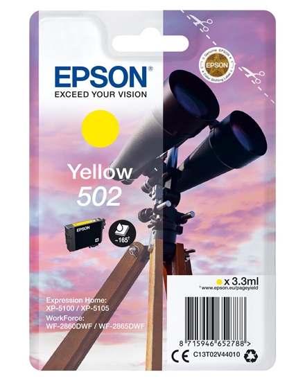 Изображение Epson ink cartridge yellow 502                       T 02V4