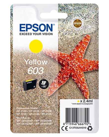 Picture of Epson ink cartridge yellow 603                       T 03U4