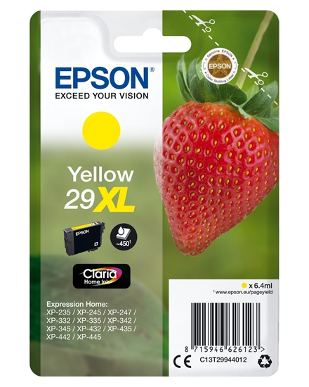 Picture of Epson ink cartridge XL yellow Claria Home 29            T 2994