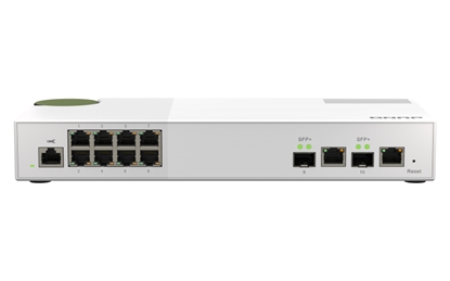 Attēls no QNAP QSW-M2108R-2C network switch Managed L2 2.5G Ethernet (100/1000/2500) Power over Ethernet (PoE) Black