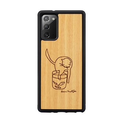 Attēls no MAN&WOOD case for Galaxy Note 20 cat with fish