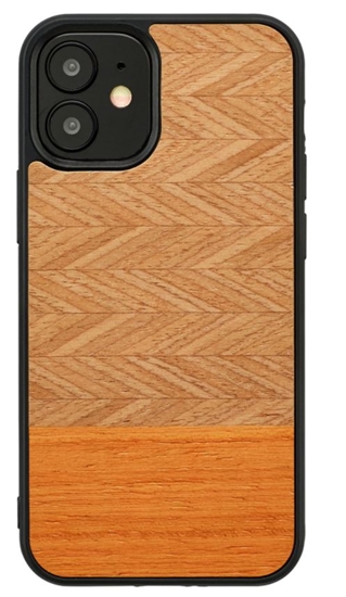 Изображение MAN&WOOD case for iPhone 12 mini herringbone arancia black