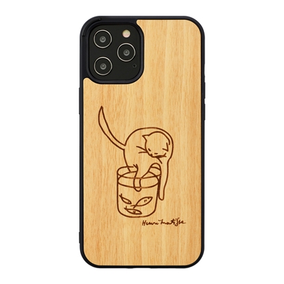 Attēls no MAN&WOOD case for iPhone 12/12 Pro cat with red fish