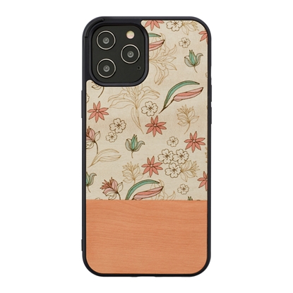 Picture of MAN&WOOD case for iPhone 12/12 Pro pink flower black