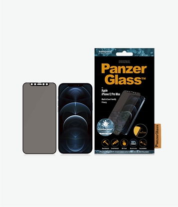 Изображение Szkło ochronne E2E Super+ iPhone 12 Pro Max Case Friendly           AntiBacterial Microfracture Privacy 