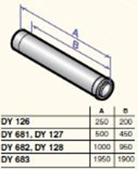 Изображение Dūmvada gargabals D60/100 1000mm, DY682 