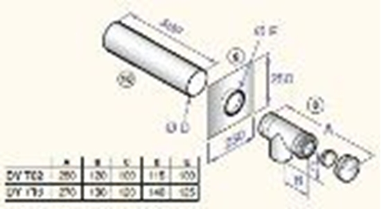 Picture of Katla dūmvadu komplekts D60/100, DY702