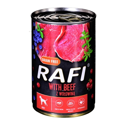 Attēls no Dolina Noteci Rafi with beef, cranberry and blueberry - wet dog food - 400g