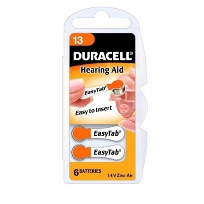 Изображение Duracell | A13/DA13/ZL13 | Zinc air cells | 6 pc(s)