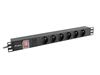 Изображение Listwa zasilająca rack PDU 19 cali 1U 16A 6X 230V PL 2m czarna