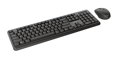 Изображение Trust TKM-350 keyboard Mouse included RF Wireless Black