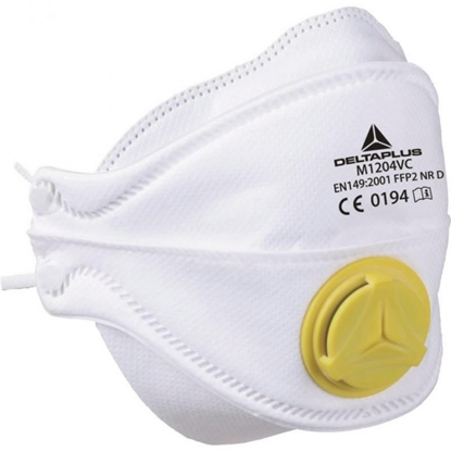 Picture of Vienreizlietojams respirators M1204VD, salokāms + vār FFP2, Delta Plus