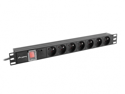 Attēls no Listwa zasilająca Rack PDU 19"  1U 10A 7X 230V PL 2m czarna C14